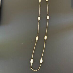 Kendra Scott Kellie Necklace - Gold Toned with White Pearl